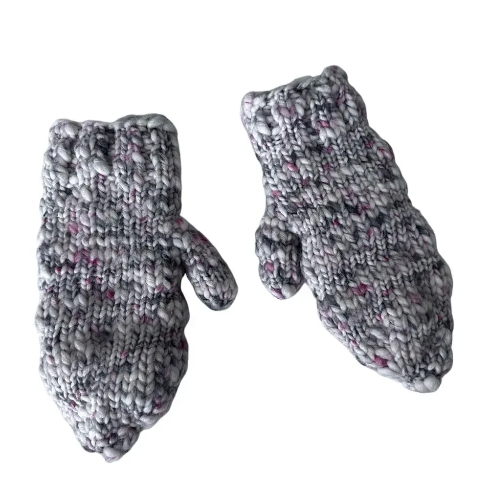 Fleece Lined Knit Mittens - Women's Size Small - Cozy